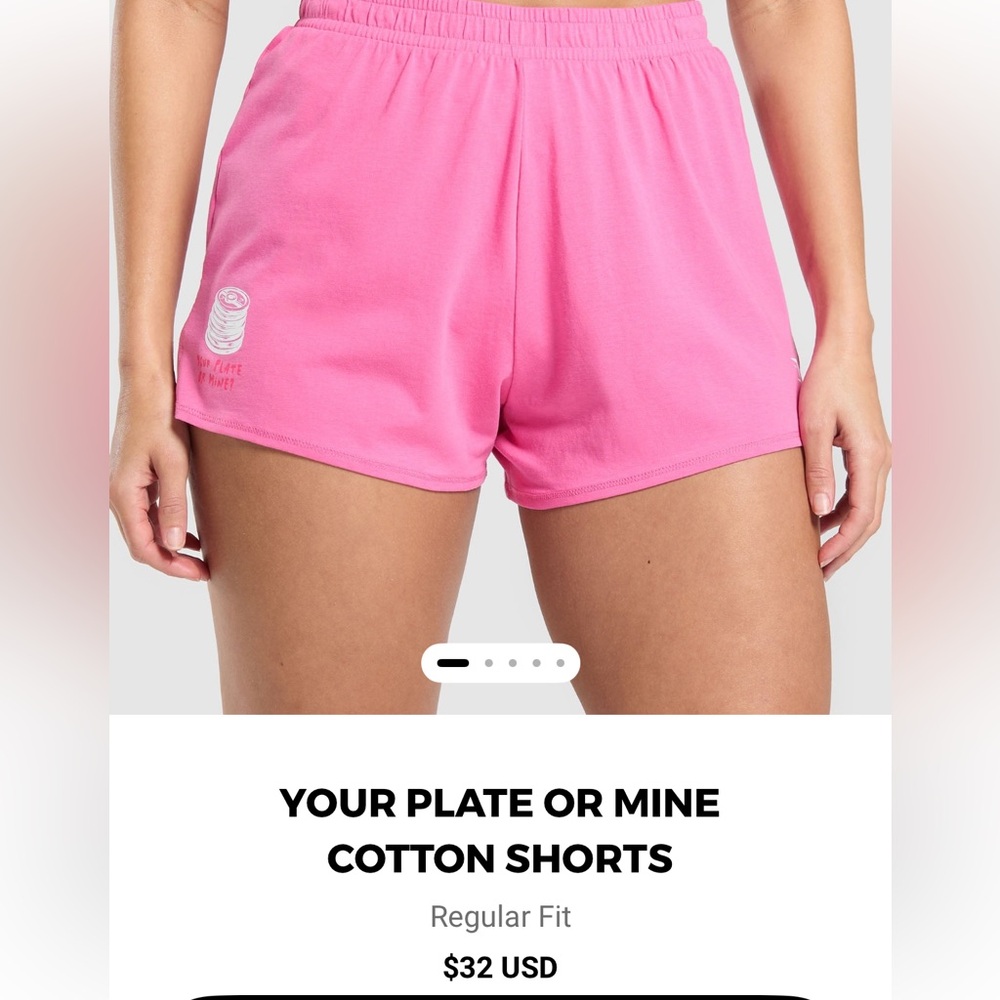 ISO Gymshark your plate or mine shorts pink